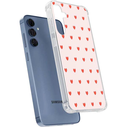 Pink and Red Hearts Galaxy A55 5G Clear Case