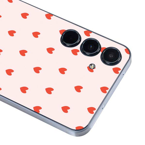 Pink and Red Hearts Galaxy A55 5G Skin