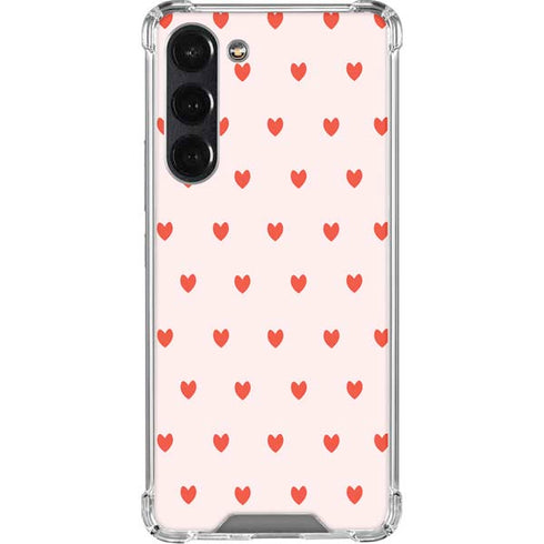 Pink and Red Hearts Galaxy S24 FE Clear Case