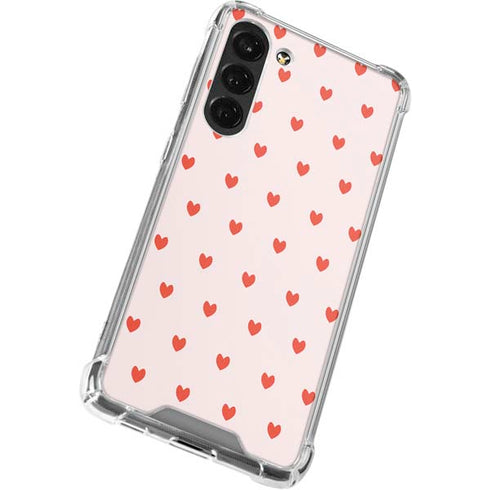 Pink and Red Hearts Galaxy S24 FE Clear Case