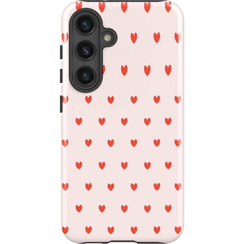 Pink and Red Hearts Galaxy S25 Impact Case