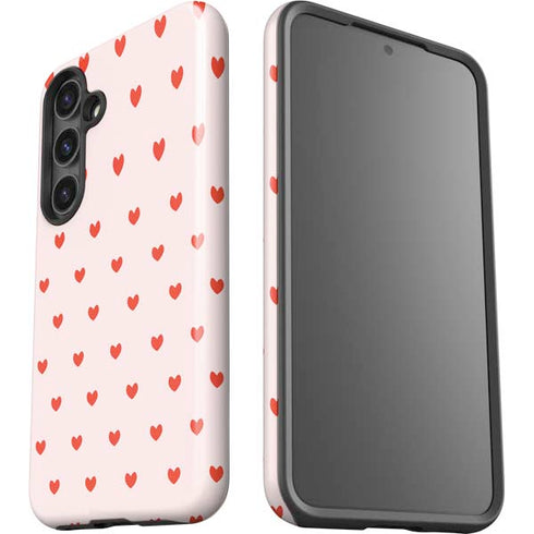Pink and Red Hearts Galaxy S25 Impact Case
