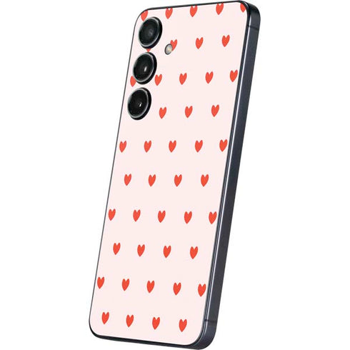 Pink and Red Hearts Galaxy S25 Skin