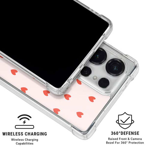 Pink and Red Hearts Galaxy S26 Ultra Clear Case