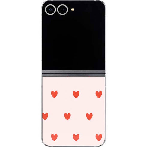 Pink and Red Hearts Galaxy Z Flip6 Skin