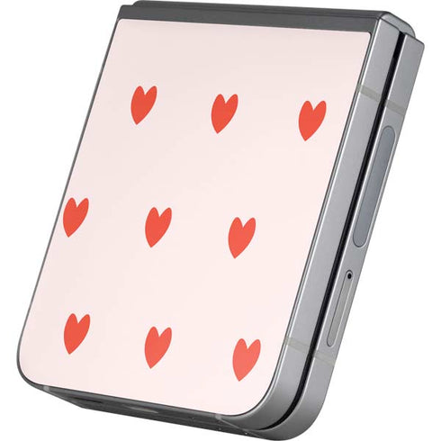Pink and Red Hearts Galaxy Z Flip6 Skin