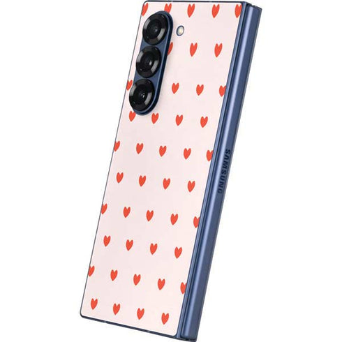 Pink and Red Hearts Galaxy Z Fold6 Skin