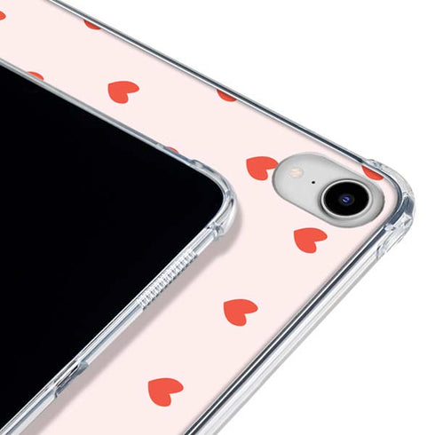 Pink and Red Hearts iPad 11th Gen (2025) Clear Case