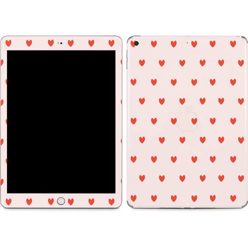 Pink and Red Hearts Apple iPad Skin