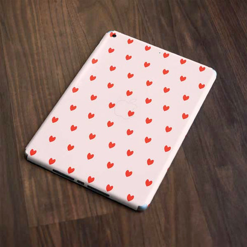 Pink and Red Hearts Apple iPad Skin