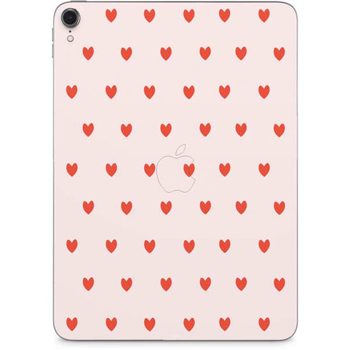 Pink and Red Hearts Apple iPad Pro Skin