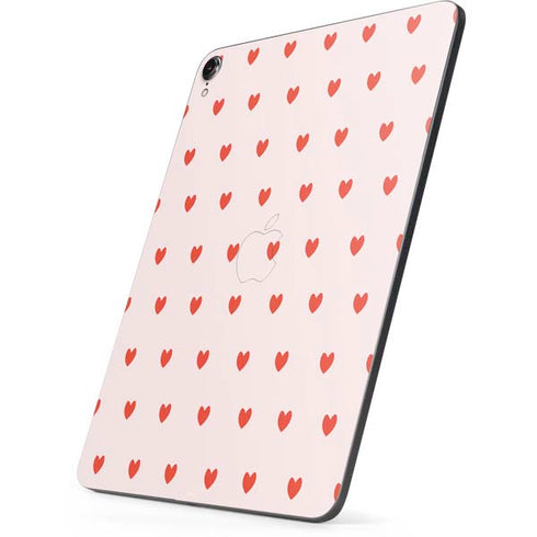 Pink and Red Hearts Apple iPad Pro Skin