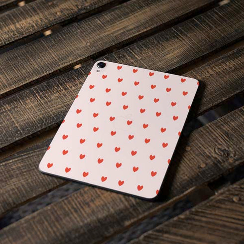 Pink and Red Hearts Apple iPad Pro Skin