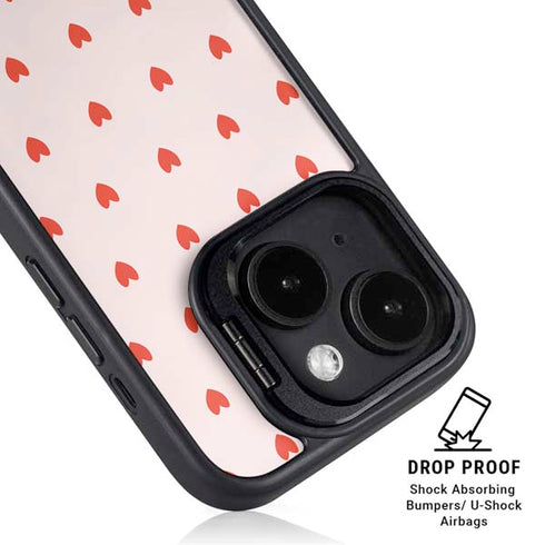 Pink and Red Hearts iPhone 13 Kickstand Case