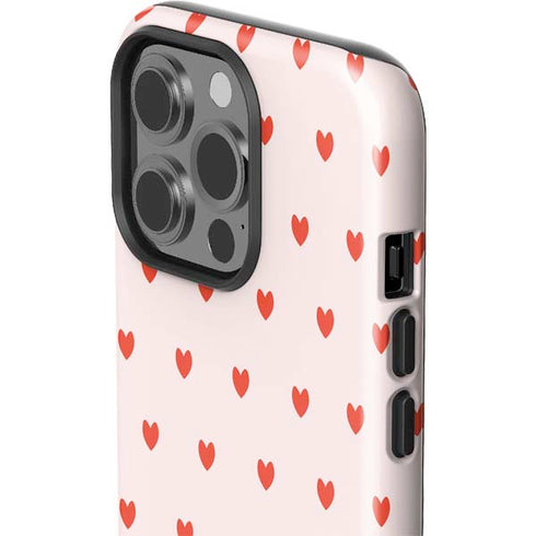 Pink and Red Hearts iPhone 15 Pro Impact Case