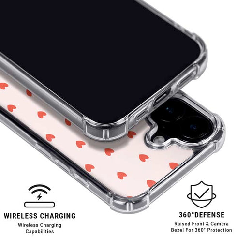 Pink and Red Hearts iPhone 16 MagSafe Case