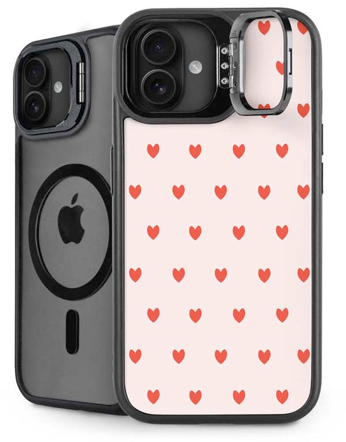 Pink and Red Hearts iPhone 16 Plus Kickstand Case