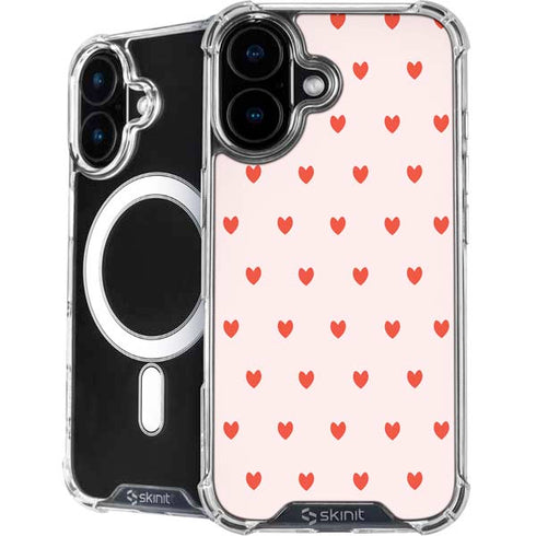 Pink and Red Hearts iPhone 16 Plus MagSafe Case