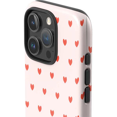 Pink and Red Hearts iPhone 16 Pro Impact Case