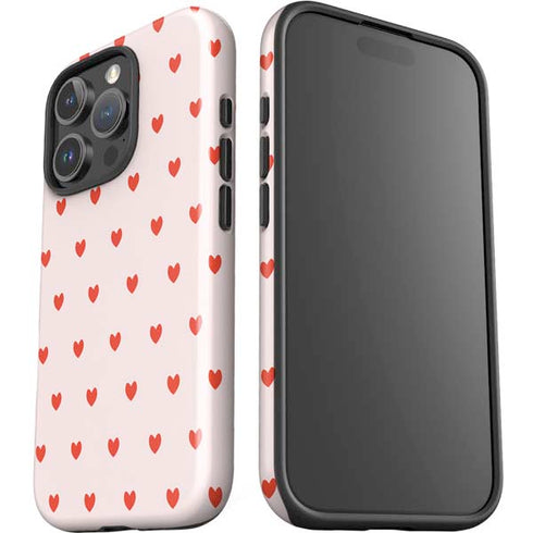 Pink and Red Hearts iPhone 16 Pro Impact Case