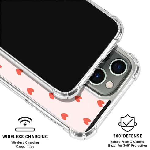 Pink and Red Hearts iPhone 16 Pro Max Clear Case