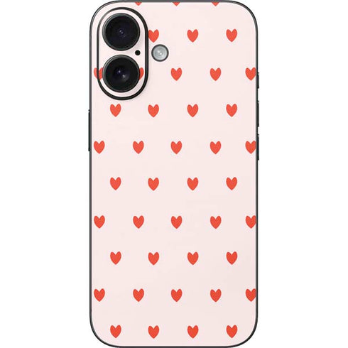 Pink and Red Hearts iPhone 16 Skin