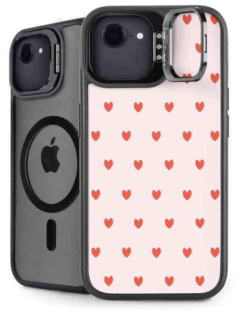Pink and Red Hearts iPhone 16e Kickstand Case