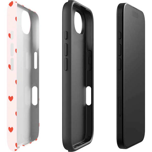 Pink and Red Hearts iPhone 16e Impact Case