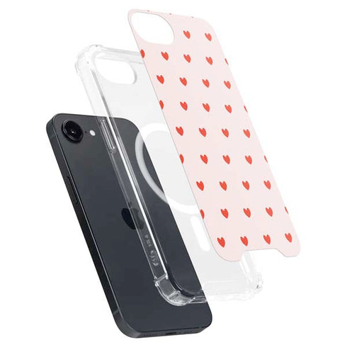 Pink and Red Hearts iPhone 16e MagSafe Case
