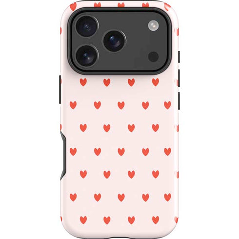 Pink and Red Hearts iPhone 18 Pro Impact Case