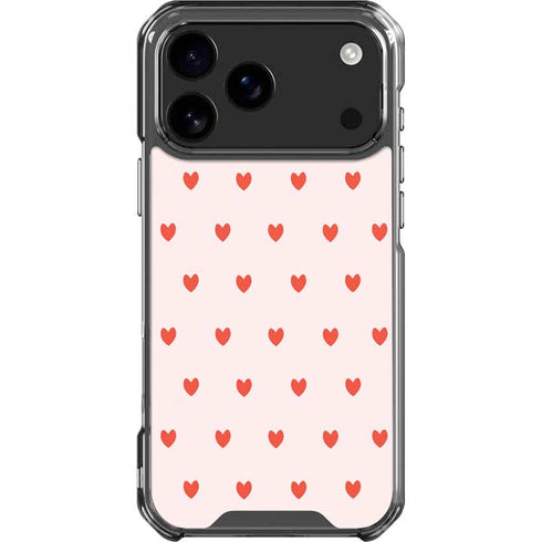 Pink and Red Hearts iPhone 18 Pro Max Clear Case