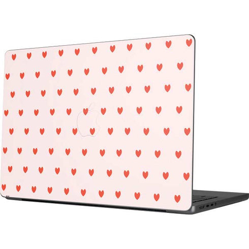 Pink and Red Hearts Apple MacBook Pro 14-inch Skin