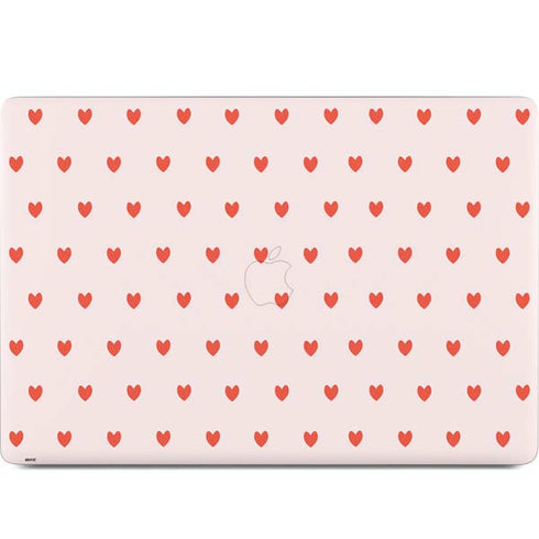 Pink and Red Hearts MacBook Skins