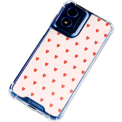 Pink and Red Hearts Moto G 5G (2024) Clear Case