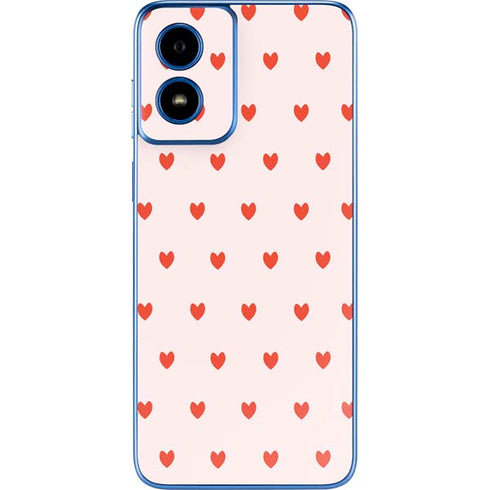 Pink and Red Hearts Moto G Play 4G (2024) Skin