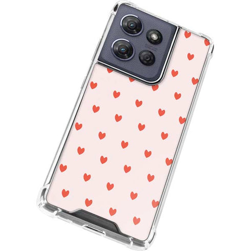 Pink and Red Hearts Moto G Play 5G (2025) Clear Case