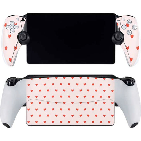 Pink and Red Hearts PlayStation Portal Remote Player Skin