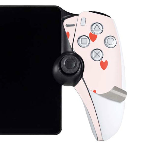 Pink and Red Hearts PlayStation Portal Remote Player Skin