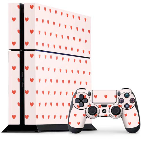 Pink and Red Hearts PlayStation PS4 Skins