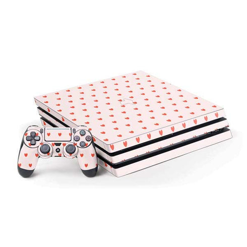 Pink and Red Hearts PlayStation PS4 Skins