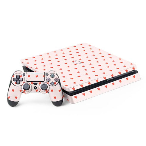 Pink and Red Hearts PlayStation PS4 Skins