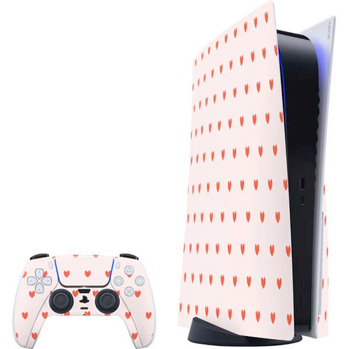 Pink and Red Hearts PlayStation PS5 Skins
