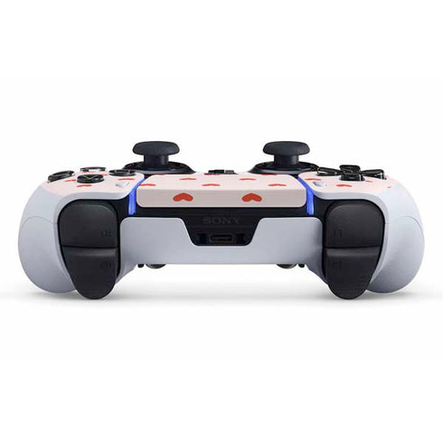 Pink and Red Hearts PS5 DualSense Edge Pro Controller Skin