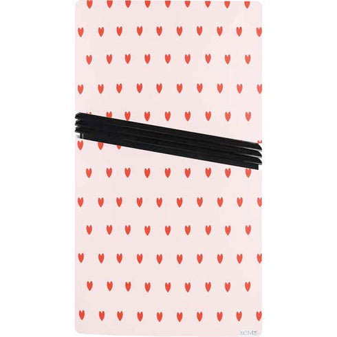Pink and Red Hearts PS5 Pro Console Skin