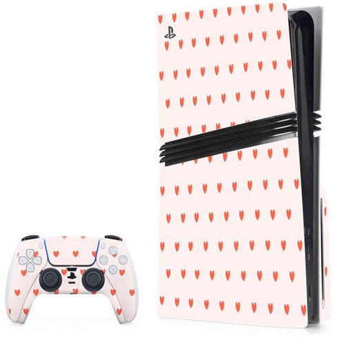 Pink and Red Hearts PlayStation PS5 Skins