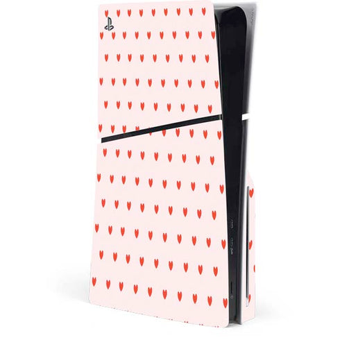 Pink and Red Hearts PlayStation PS5 Skins