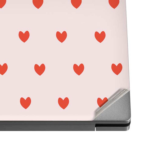 Pink and Red Hearts Dell XPS Skin
