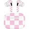 Pink and White Checkerboard AirPods Skins