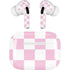 Pink and White Checkerboard AirPods Skins
