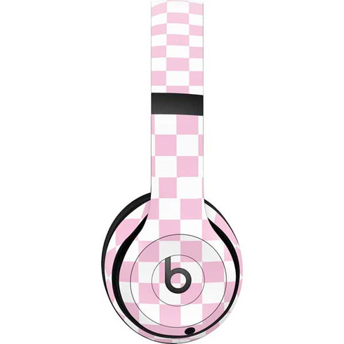 Pink and White Checkerboard Beats Studio Pro Wireless Headphones Skin
